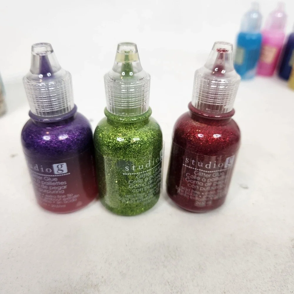 Large Glitter Glue Lot Stickles Liquid Pearls Studio G Recollection Colors Racks